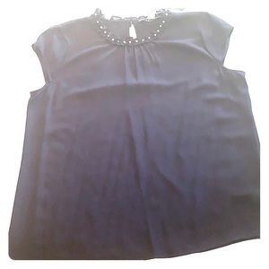 Navy shell with pearl neck detail. NWT.